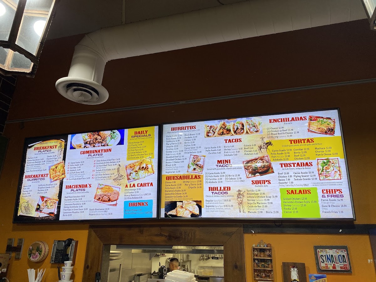 Hacienda's Mexican Food Menu - Image 5